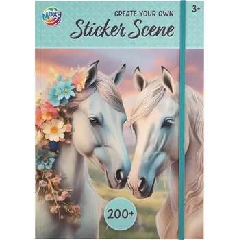 omalovánky Grafix Kniha samolepek, A4, 6 listů samolepek, 10 obrázků