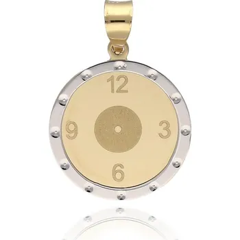 Přívěsek MOISS přívěsek ze žlutého zlata HODINY BICOLOR