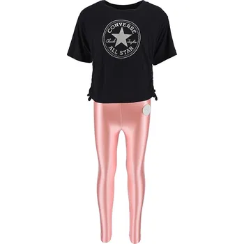 Dívčí legíny Converse Schwarz/ Rosa 8563330 92