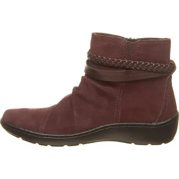 Dámské kozačky Boty Clarks Bordeaux 7497862 35.5