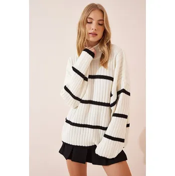 Dámský svetr Happiness Istanbul Weiß 728468 onesize