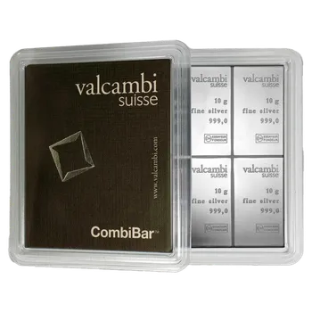Valcambi CombiBar investiční stříbrný slitek 10x 10 g