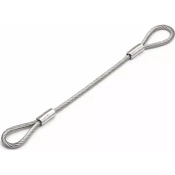 Lano HOBBY-MAX.CZ Ocelové lanko 3 mm pozinkované, délka 1 m, zakončení oko-oko Délka 1 m