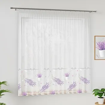 Voálová záclona bílá 155 cm