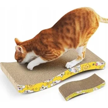 ŠKRABADLO PRO KOČKY KARTONOVÉ VELKÉ HORIZONTÁLNÍ PELÍŠEK LEHÁTKO VLNA