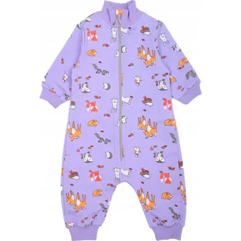 Kojenecký overall DUPAČKY 86 CELOROZPINACÍ overal bez ťapek, dupačky LILAC