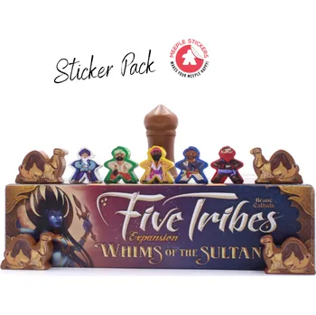 Příslušenství k deskovým hrám MeepleStickers Samolepky pro Five Tribes: Whims of the Sultan