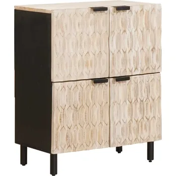 Televizní stolek vidaXL Servírovací skříň s úložištěm Bílá omyvatelná povrchová úprava [4017890]