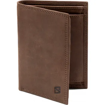 Peněženka Serasar peněženka přírodní kůže hnědá - muž