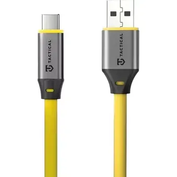 Datový kabel Tactical Fat Man 2.0 Cable USB-A/USB-C 1m Yellow (8596311292330)