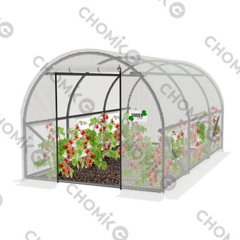 Skleník ZAHRADNÍ FÓLIOVÝ TUNEL 3SEGMENTOVÝ BÍLÝ 4 x 2,5 x 2 M