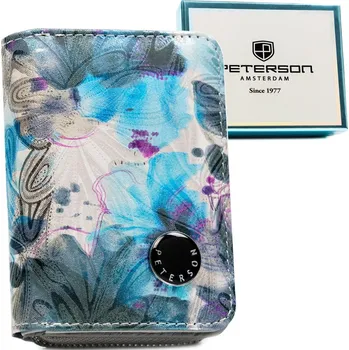 Peněženka Malá dámská peněženka z ekokůže a přírodní kůže Barva: modrá || vícebarevný