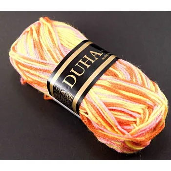 Příze Příze Duha - žlutá růžová oranžová 331