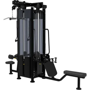 Multifunkční posilovací věž IMPULSE - černý rám + černé čalounění Multifunkční posilovací věž IMPULSE 4x 72 kg