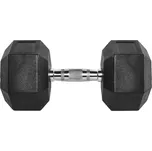 Jednoruční činka HEXA ATX LINE 30 kg, pogumovaná + chrom