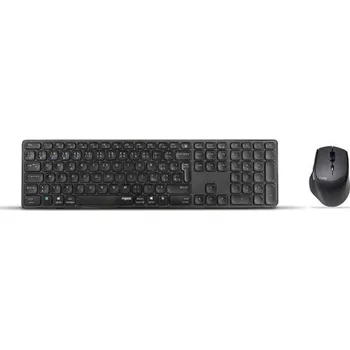 RAPOO set klávesnice a myš 9800M, bezdrátová, CZ/SK, šedá 6940056115461