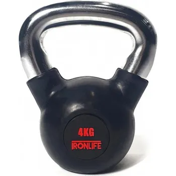 Kettlebell IRONLIFE 4 kg, pogumovaný