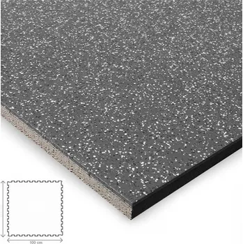 Podlaha do fitness puzzle Comfort Flooring MIX tl. 8 mm, tmavě šedá