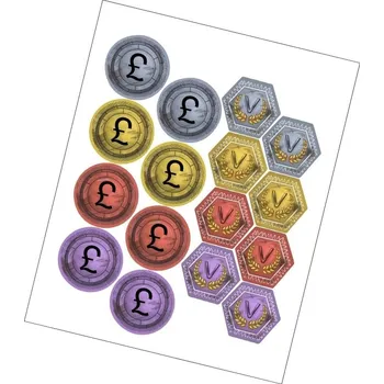 Příslušenství k deskovým hrám MeepleStickers Samolepky pro Brass: Birmingham