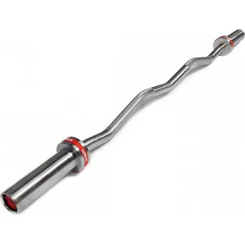 Tyč činky Bicepsová osa zalomená IRONLIFE OB47 EZ Curl Bar 1200/50 mm, Hard Chrome