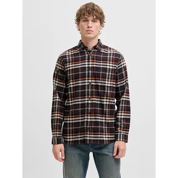 Pánská košile Košile Jack & Jones Schwarz/ Creme/ Orange 4782024 L