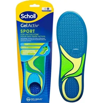 Vložky Scholl GelActiv Sport pro muže, celodenní pohodlné běžecké vložky pro svěží a chladné nohy,