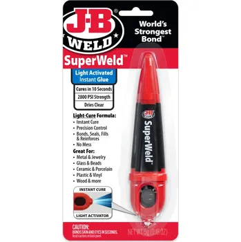 Kancelářské lepidlo J-B WELD UV vytvrzované vteřinové lepidlo SuperWeld Light-Cure ( 5g ), 33301