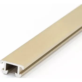 Stavební profil Lišta listela ALEXO 12,5 mm, 2.5 m, elox zlatý (Listela ALEXO hliník 12,5mm elox zlatý)