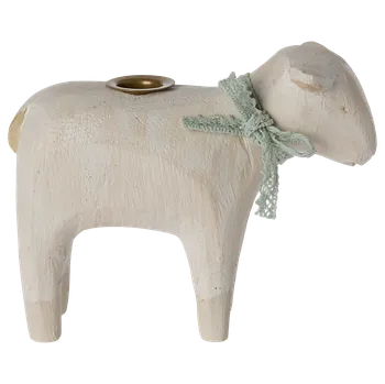 Dětské zboží Maileg - Svícen - Ovečka - Mentolová mašle