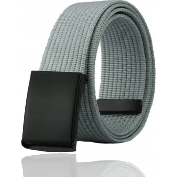Opasek Pásek 135 cm Plátěný Šedý Spona Černá Matná