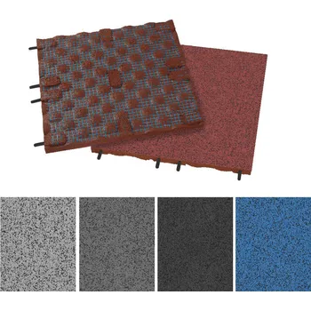 Podlaha SPORTEC STYLE PURCOLOR tl. 30 mm, 85% EPDM Style 50x50cm, Pur Color 85%, 30 mm, šedá