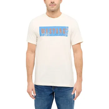 Pánské tričko Tričko Mustang Creme 1105137 XL
