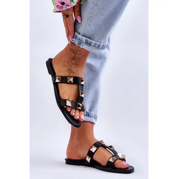 Dámské žabky Dámské pantofle s velkými cvočky Černá Mercure 36