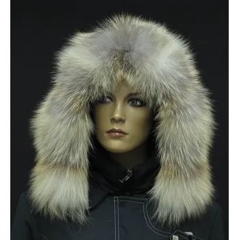 Špongr Kožešinový lem na kapuci z goldplatinové lišky - 7079