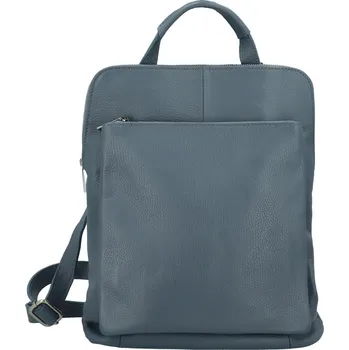 Kabelka Dámský kožený batůžek/kabelka džínově modrý - Delami Houtel modrá