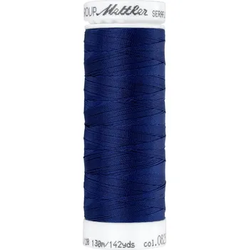 Nit Elastická šicí nit PES - SERAFLEX METTLER (130m) barva 0825 - tmavě modrá