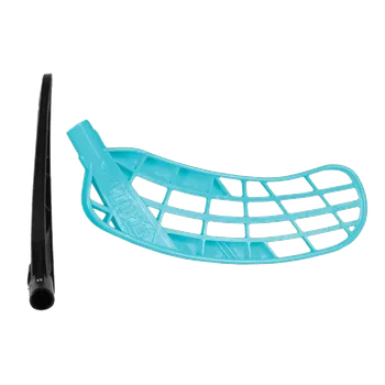 Florbalová čepel SALMING Raven Blade Touch Laguna Blue L - Levá ruka dole/Modrá/středně měkká - Touch (PP)