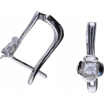 Náušnice Stříbrné náušnice 925 kytičky se zirkony, anglické zapínání, dárek