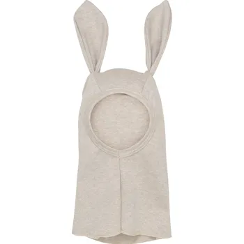 Kojenecká čepice HUTTELiHUT - Kojenecká bavlněná kukla - Zajíček - Béžová VARIANTY: 62/68