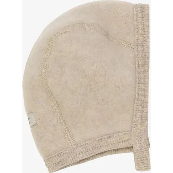 Kojenecká čepice HUTTELiHUT - Kojenecká merino čepička se zapínáním na patentky - Camel Melange VARIANTY: 86/92