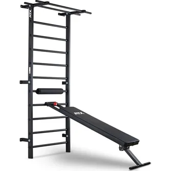 ATX LINE Wall Bar Gym Žebřina s hrazdou a posilovací lavice šikmá