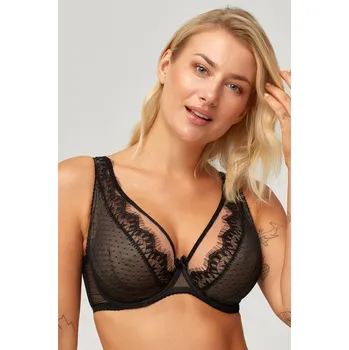 Podprsenka Podprsenka Azal Róża KR - nevyztužená Barva: Černá, Velikost: 70E