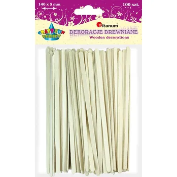 Malířská špachtle Špachtle dřevěné přírodní, 14x0,5cm, 100ks/bal.