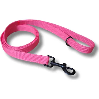 Vodítko pro psa Vodítko pro malá plemena Clasic - NEON RŮŽOVÁ, 1 m, Karabina 66 mm - pro malá plemena - černá