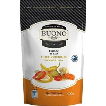 konzervovaná zelenina Tsarouchas BUONO Pikles nakládaná zelenina 500g