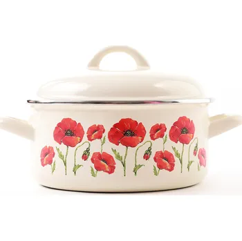 Hrnec Metalac Smaltovaný kastrol s poklicí Mák