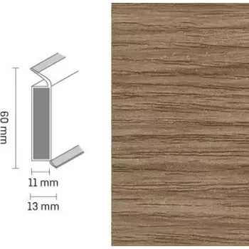 Döllken EP 60/13 flex life 2430 mokka oak soklová lišta (10 ks / bal.)