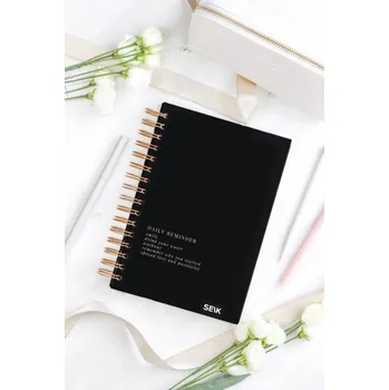 Zápisník Bullet Journal / zápisník s tečkami (pevné desky) - reminders - SEIK