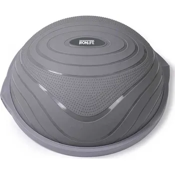Balanční podložka IRONLIFE; BOSU Trainer, 63 cm, šedá