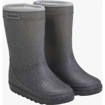 Chlapecké tenisky EnFant - Zateplené dětské holínky - Ebony - Glitter Velikost: 26